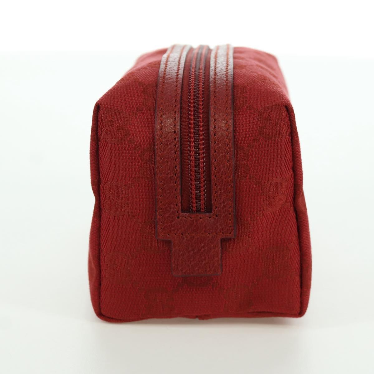 GUCCI GG Canvas Pouch Red 29595 Auth am11024V
