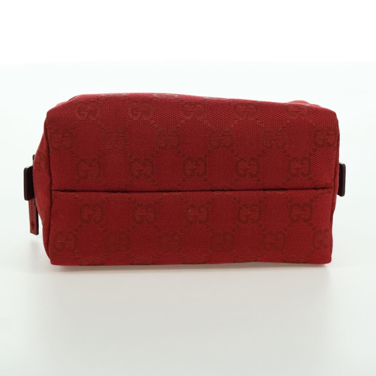 GUCCI GG Canvas Pouch Red 29595 Auth am11024V