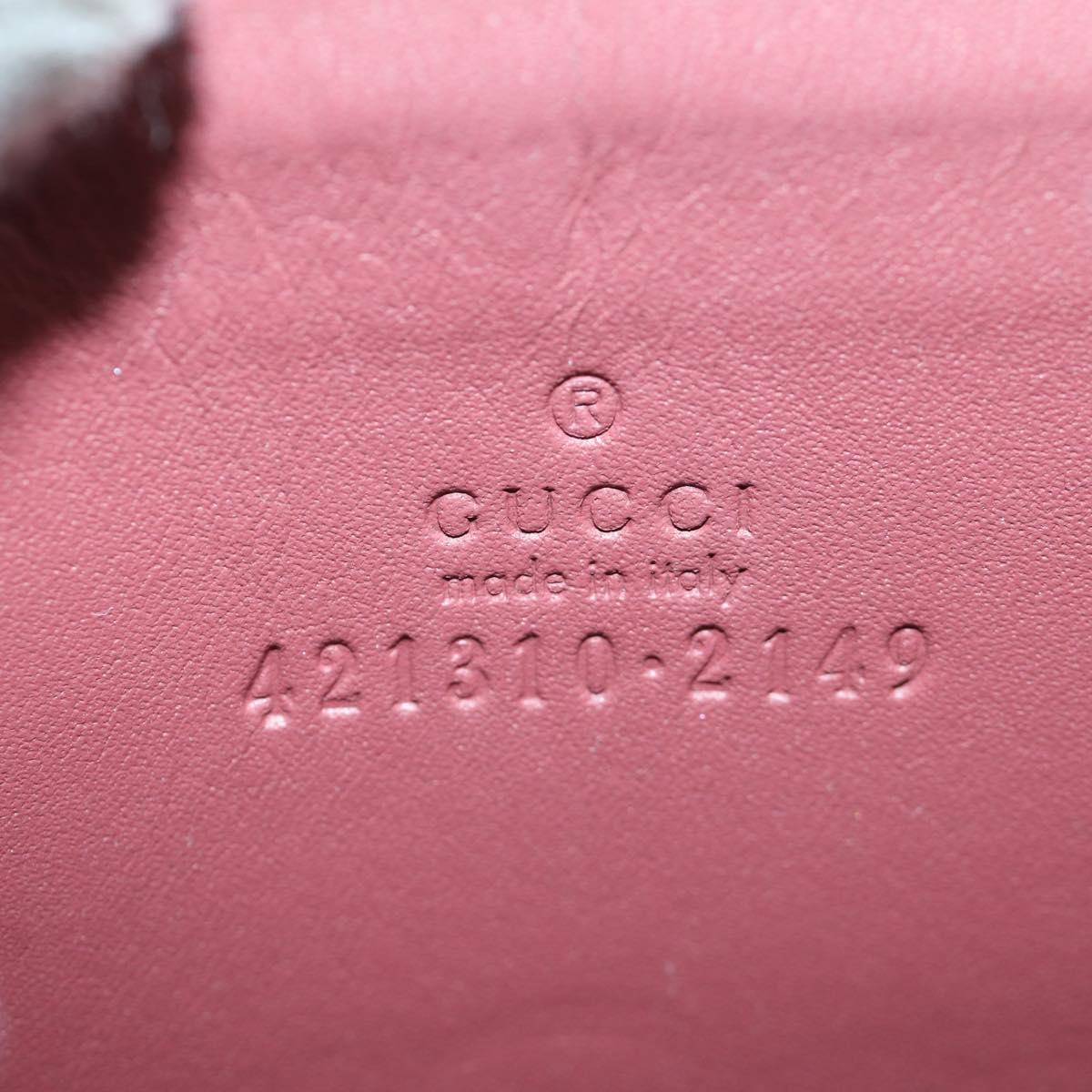 GUCCI GG Supreme Flora Round Coin Purse Coin Purse PVC Beige Pink Auth am11036V
