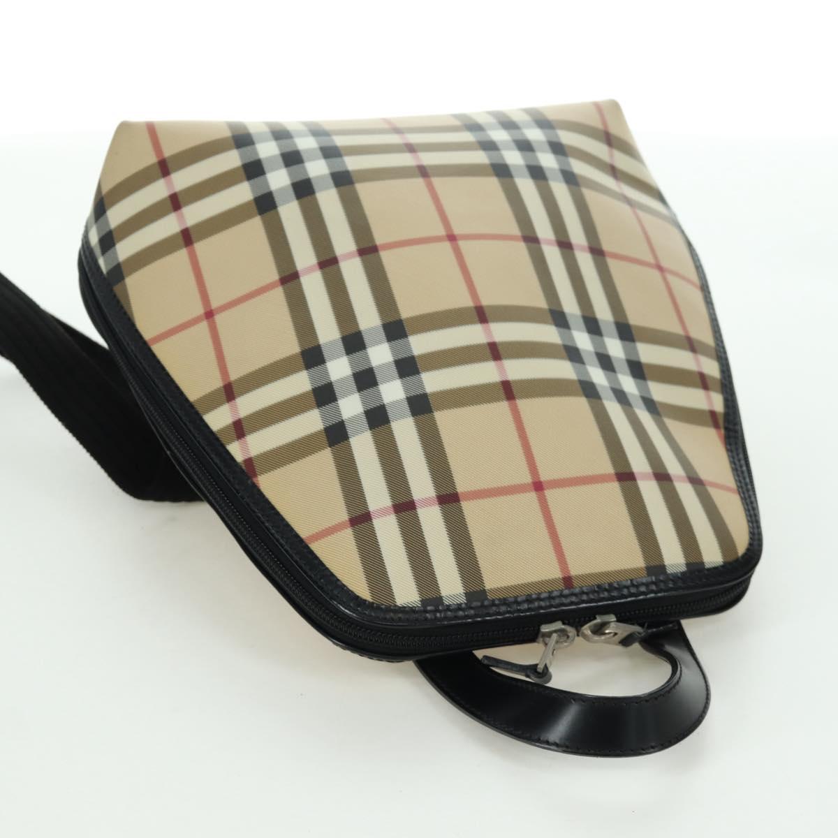 BURBERRY Nova Check Backpack PVC Beige Auth am11045V