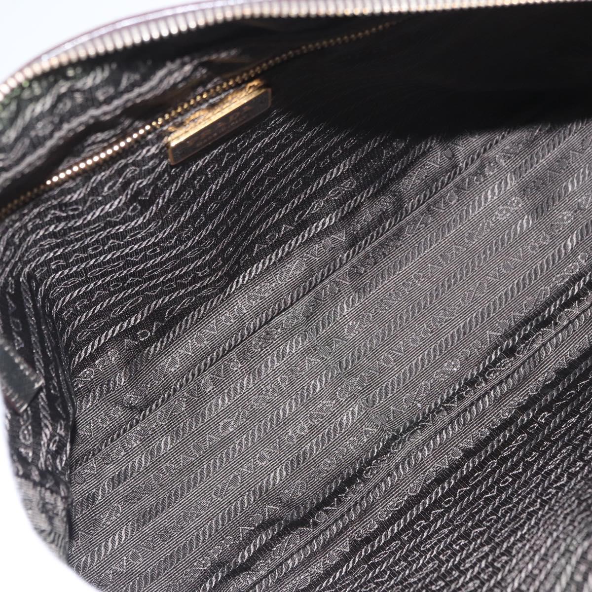 PRADA Hand Bag Safiano leather Gold Auth am11051A