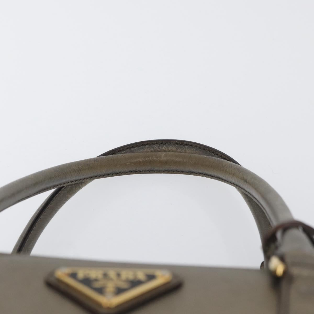 PRADA Hand Bag Safiano leather Gold Auth am11051A