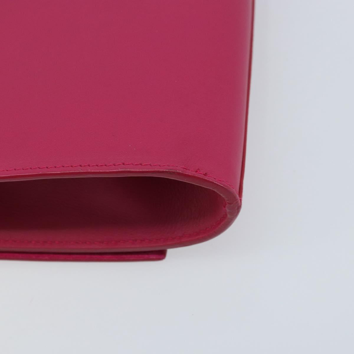 SAINT LAURENT Kabas Clutch Bag Leather Pink Gold 311213 Auth am11074A
