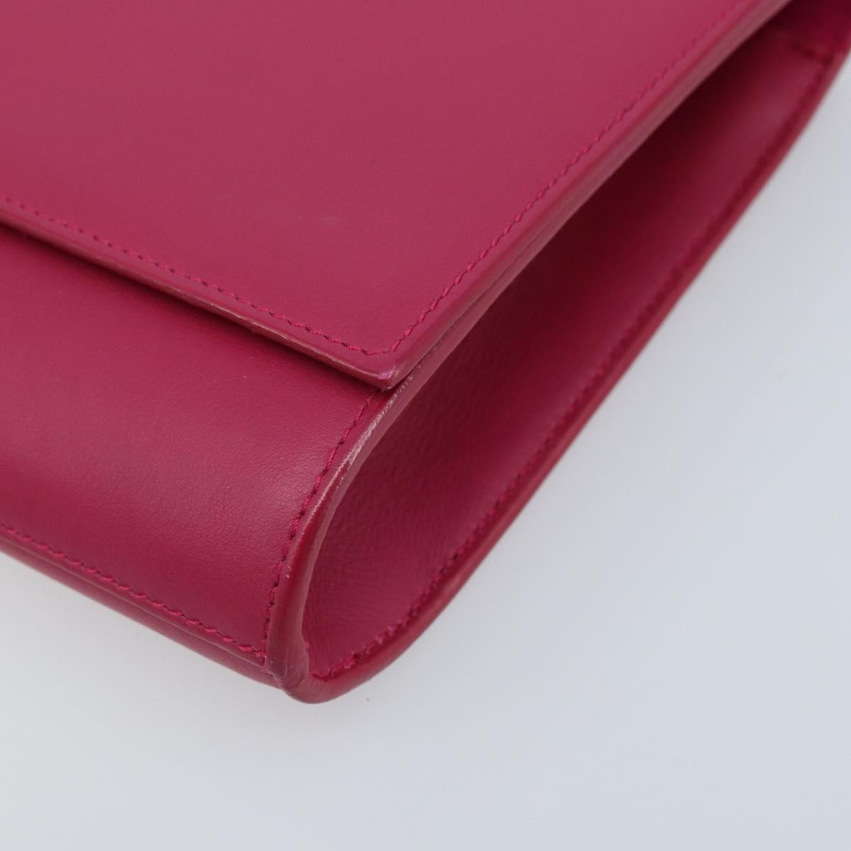 SAINT LAURENT Kabas Clutch Bag Leather Pink Gold 311213 Auth am11074A