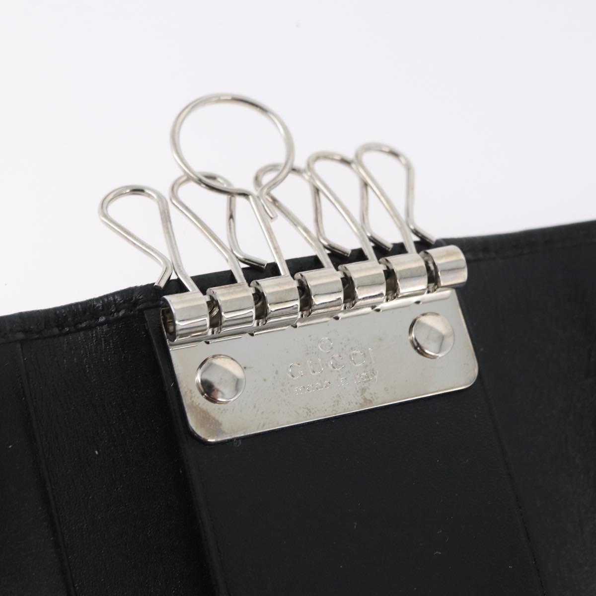 GUCCI GG Implementation Key Case PVC Black Silver Auth am11083A