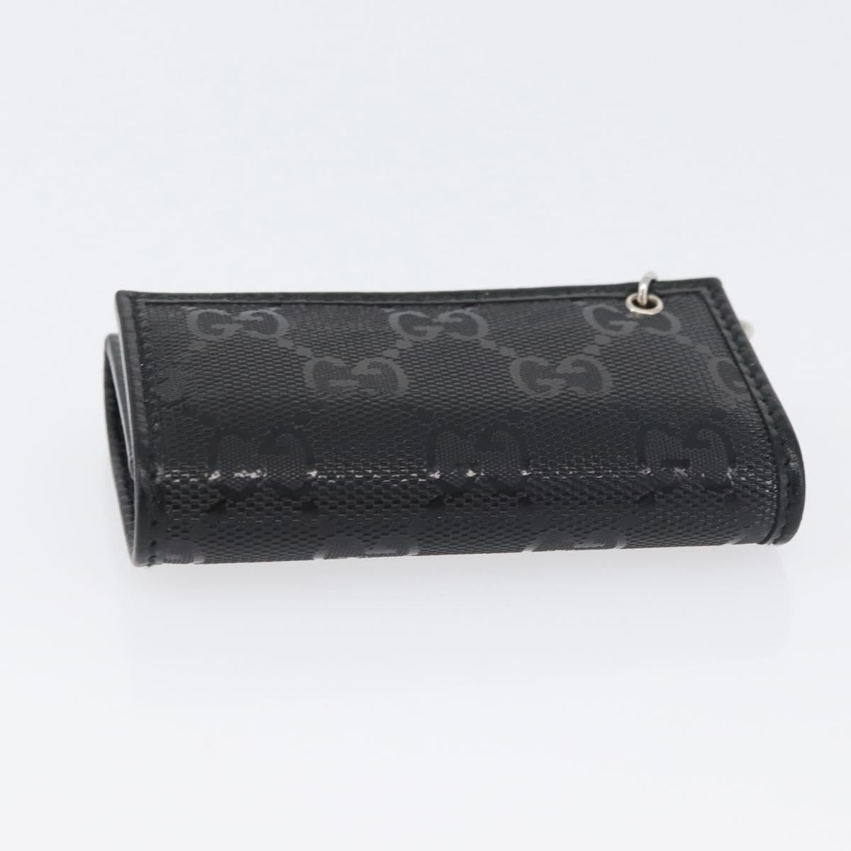 GUCCI GG Implementation Key Case PVC Black Silver Auth am11083A
