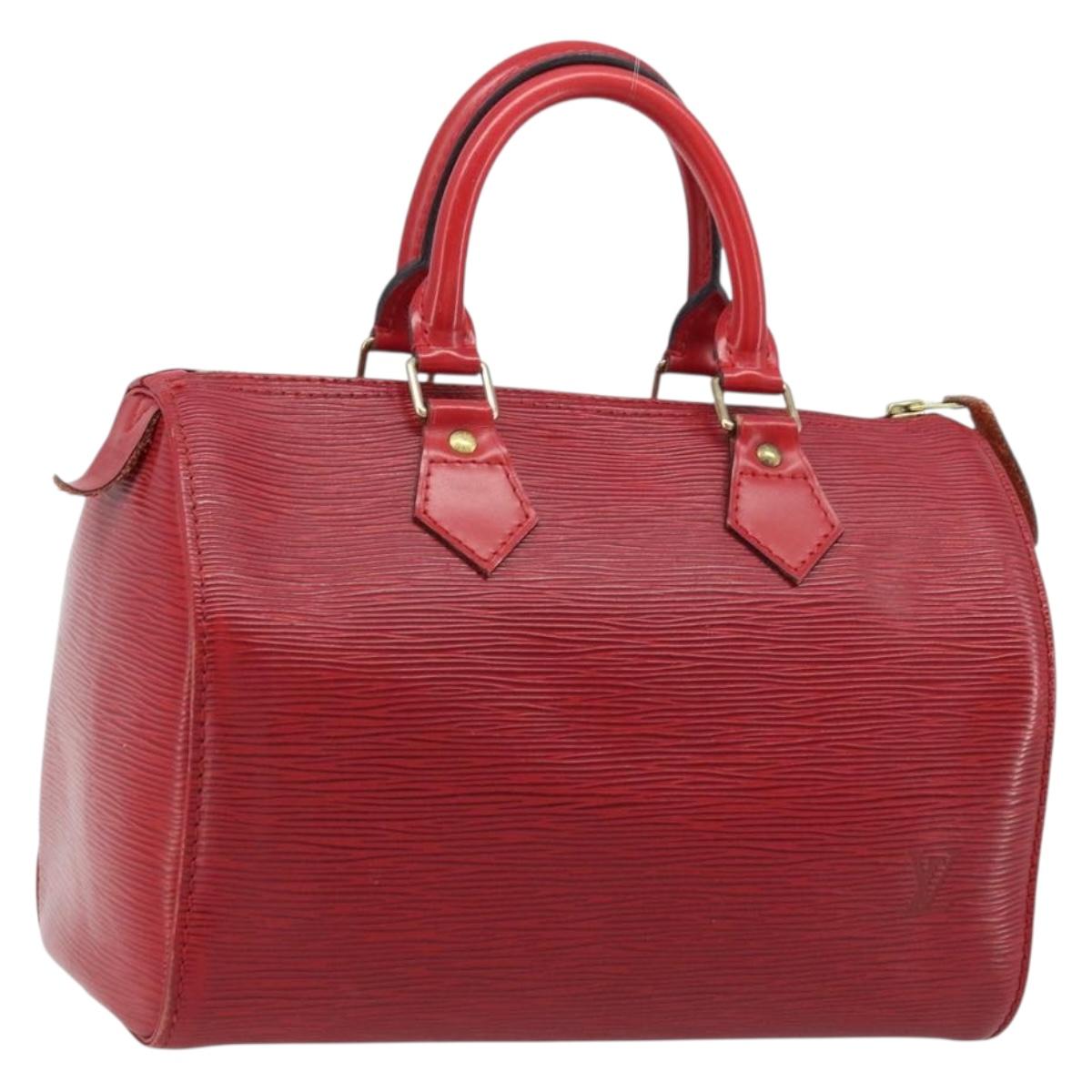LOUIS VUITTON Epi Speedy 25 Hand Bag Castilian Red M43017 LV Auth am11090A