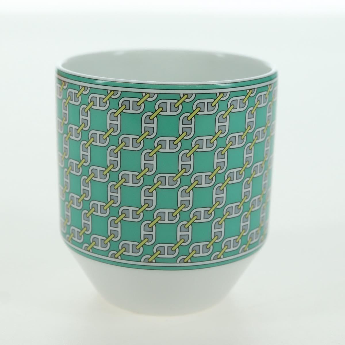 HERMES Cocotte Cups Pair Pottery Multicolor Auth am11096V