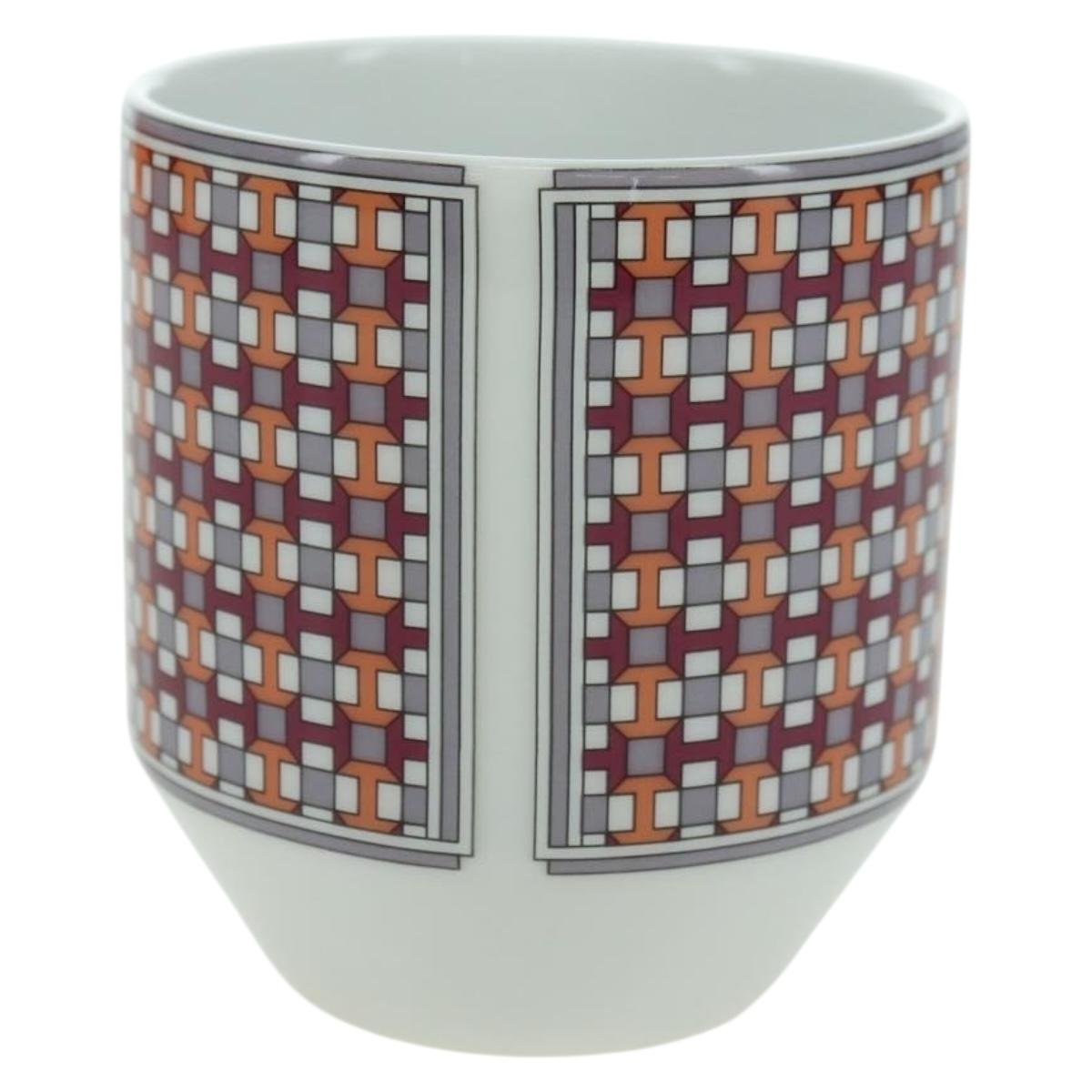 HERMES Cocotte Cups Pair Pottery Multicolor Auth am11096V
