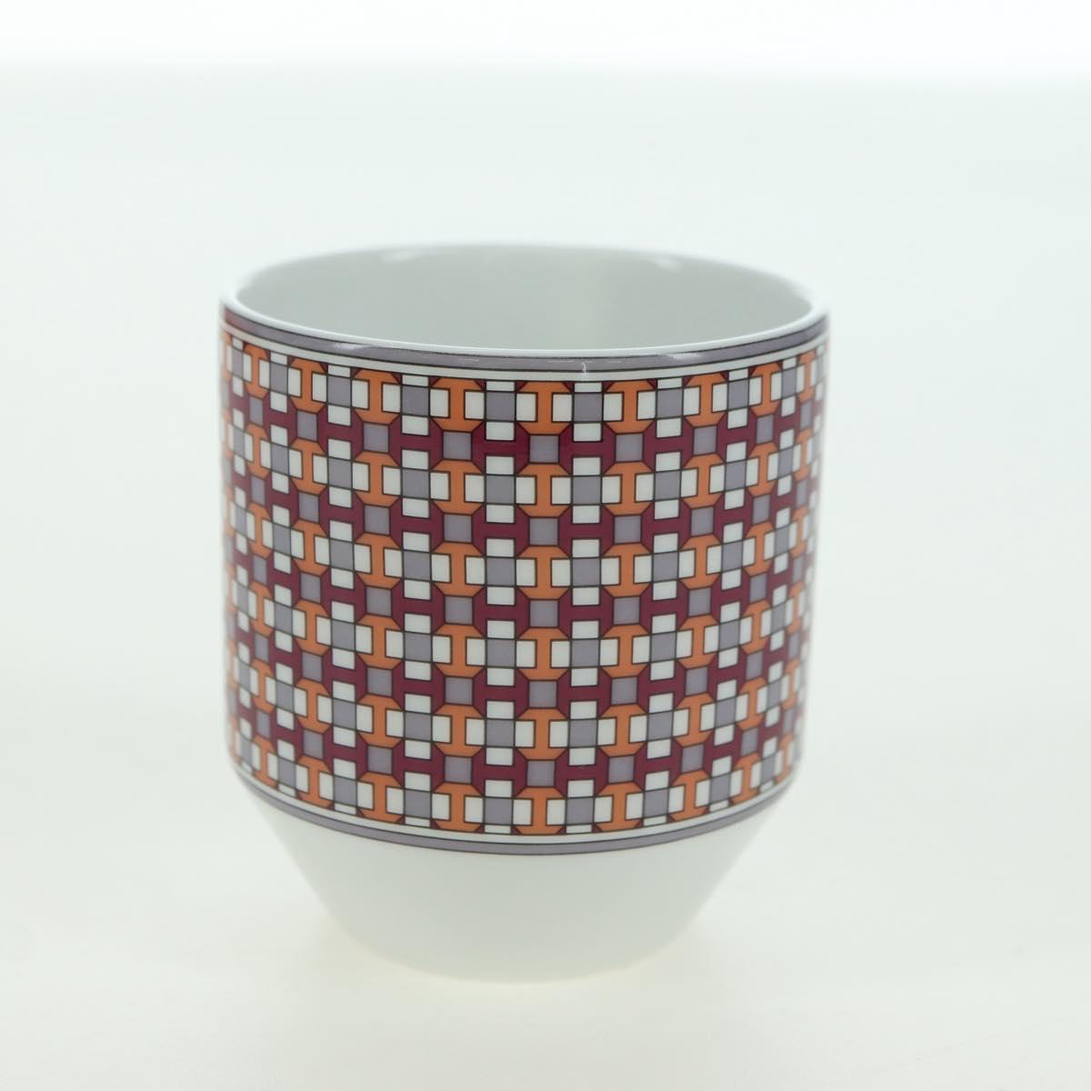 HERMES Cocotte Cups Pair Pottery Multicolor Auth am11096V