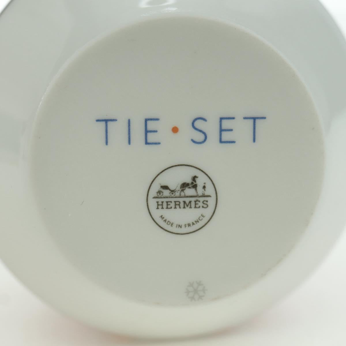 HERMES Cocotte Cups Pair Pottery Multicolor Auth am11096V