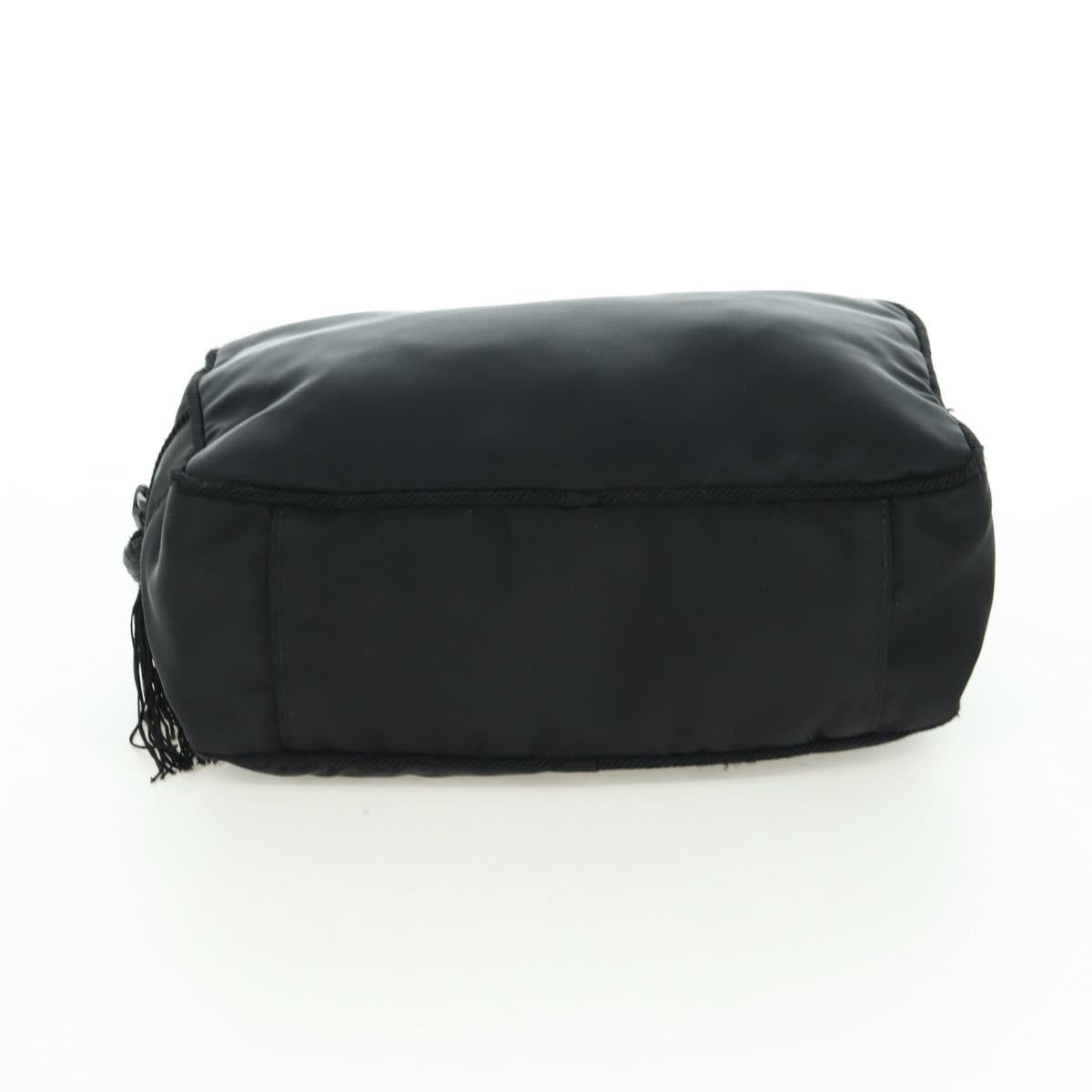 PRADA Fringe Hand Bag Nylon 2way Black BL0916 Auth am11097V