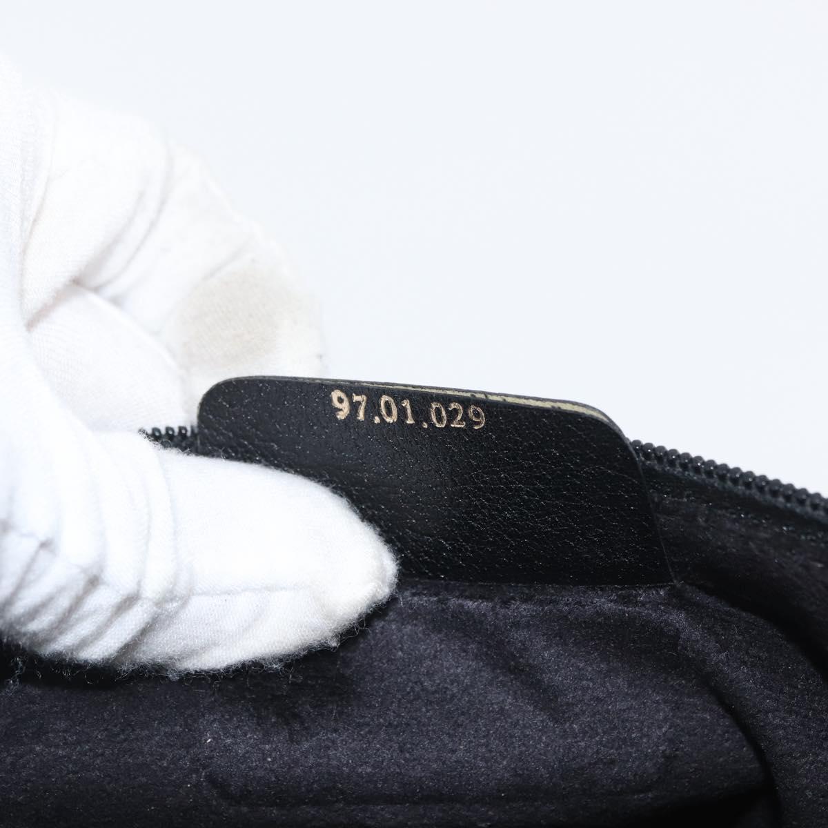 GUCCI GG Supreme Old Clutch Bag PVC Black Gold 97 01 029 Auth am11098