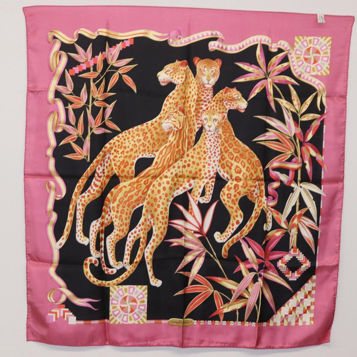 Salvatore Ferragamo Scarf Silk Pink Auth am11101A