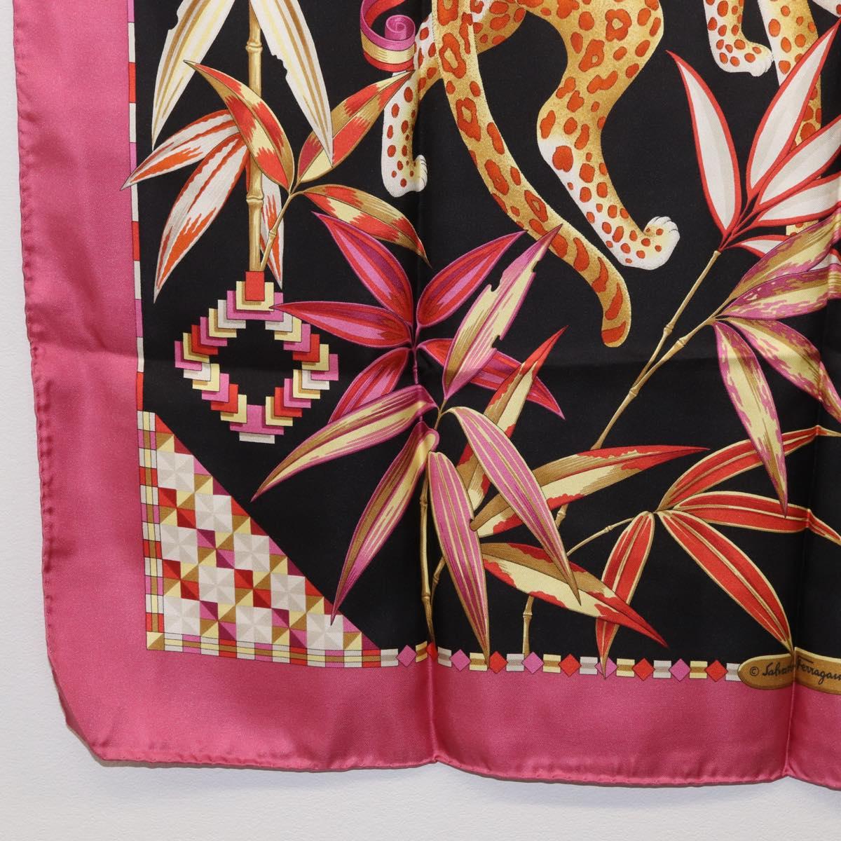 Salvatore Ferragamo Scarf Silk Pink Auth am11101A