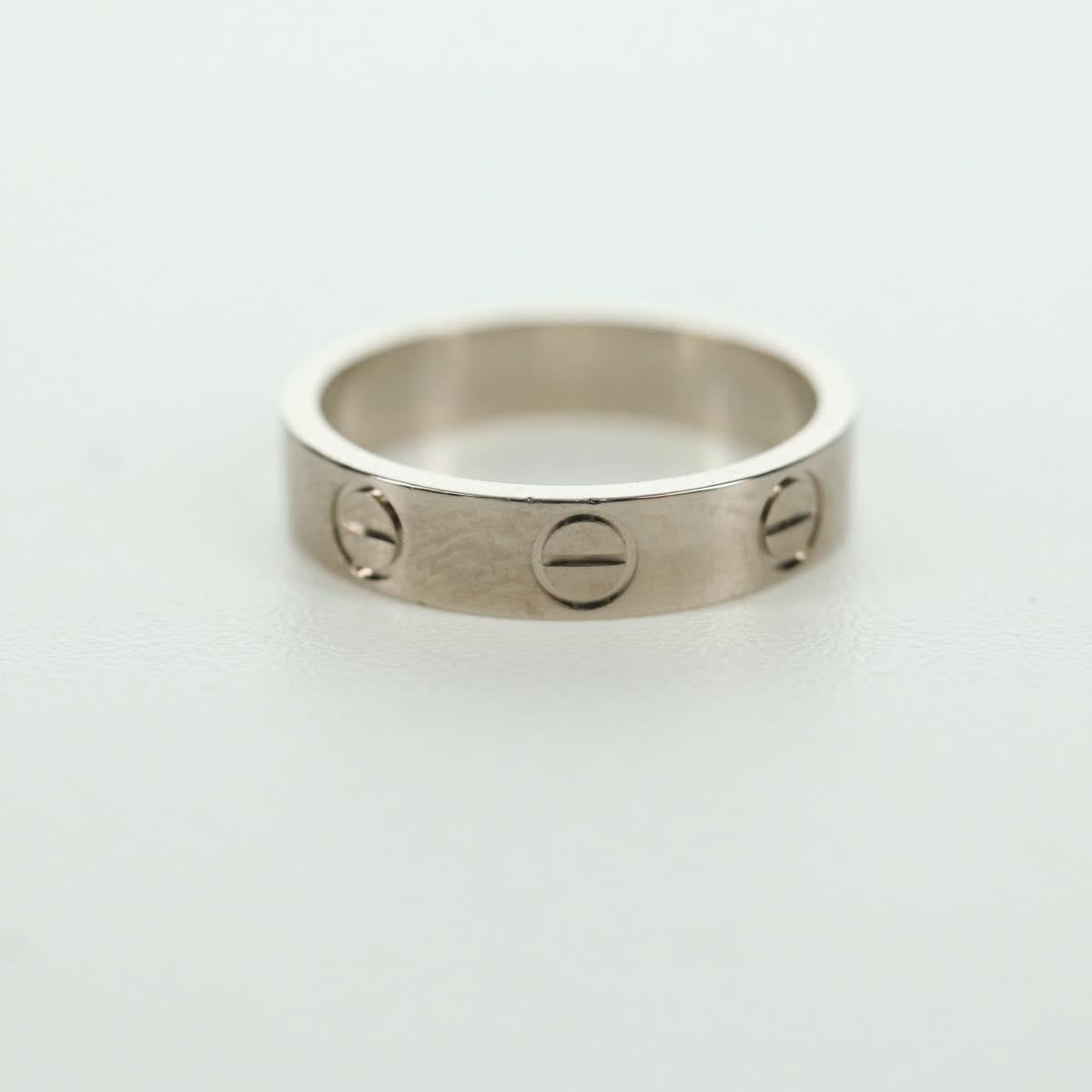 CARTIER Love Ring Ring 750 White Gold Auth am11120SM