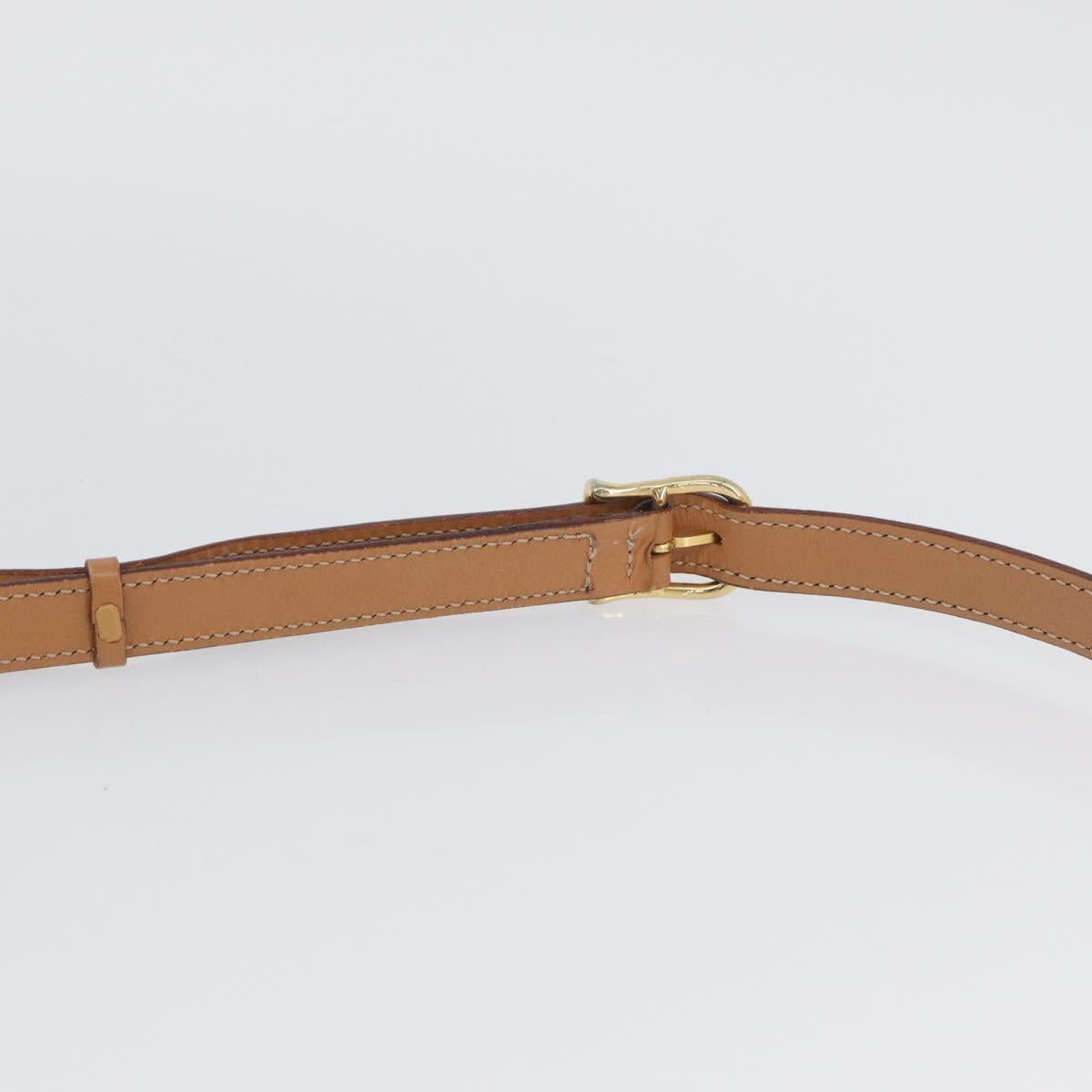 CELINE Macadam Canvas Shoulder Bag PVC Leather Brown Gold Auth am11126A