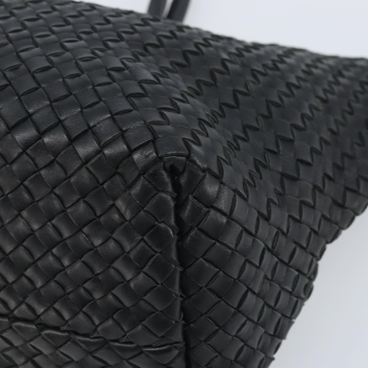 BOTTEGA VENETA INTRECCIATO Cabas MM Bag Leather Black 115664 Auth am11136SAV