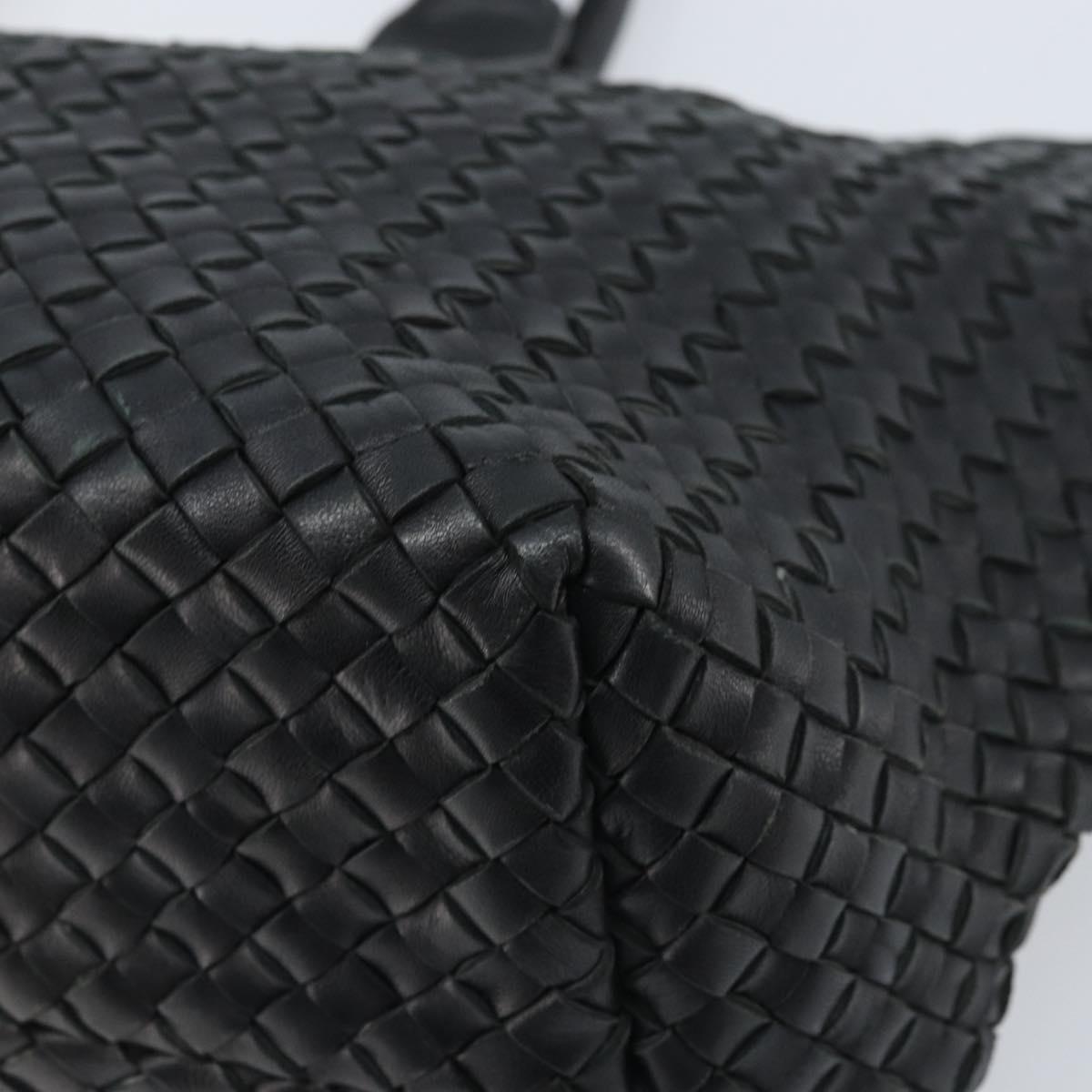BOTTEGA VENETA INTRECCIATO Cabas MM Bag Leather Black 115664 Auth am11136SAV