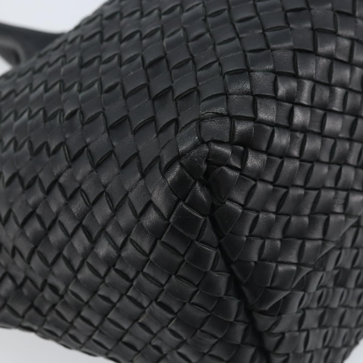 BOTTEGA VENETA INTRECCIATO Cabas MM Bag Leather Black 115664 Auth am11136SAV