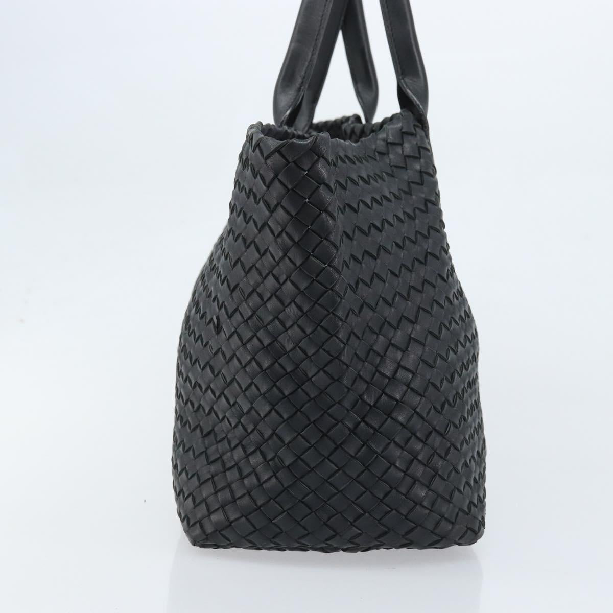BOTTEGA VENETA INTRECCIATO Cabas MM Bag Leather Black 115664 Auth am11136SAV
