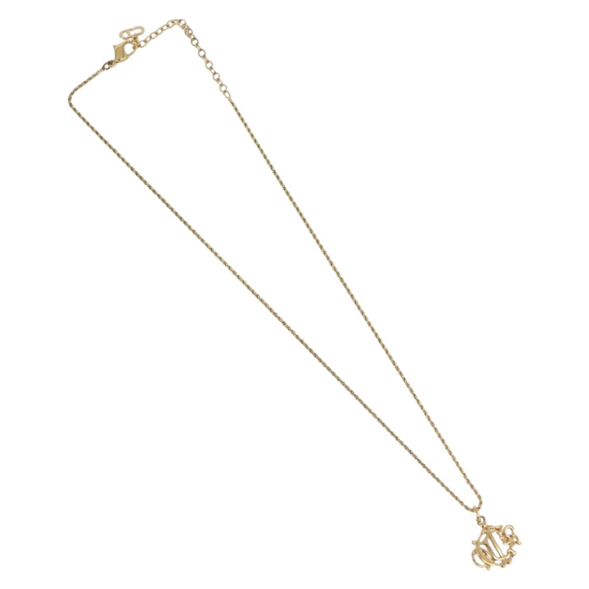 Christian Dior Necklace metal Gold Auth am11150V