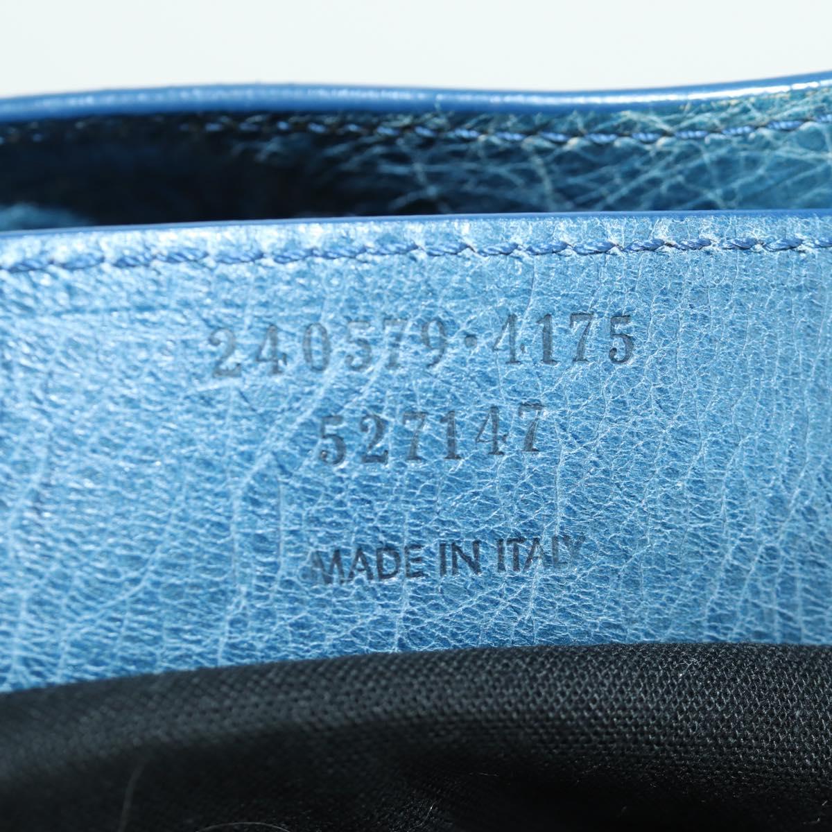 BALENCIAGA The Town Hand Bag Leather 2way Blue 240579 Auth am11151V