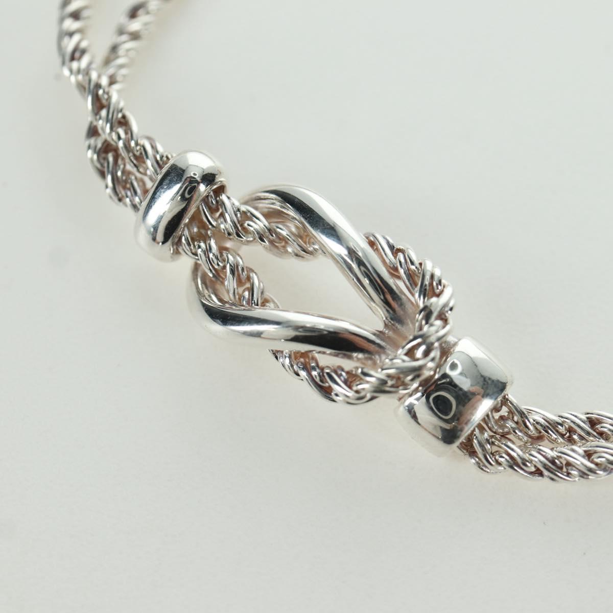 TIFFANY&Co. Double Rope Center Knot Necklace Ag925 Silver Auth am11156SAM
