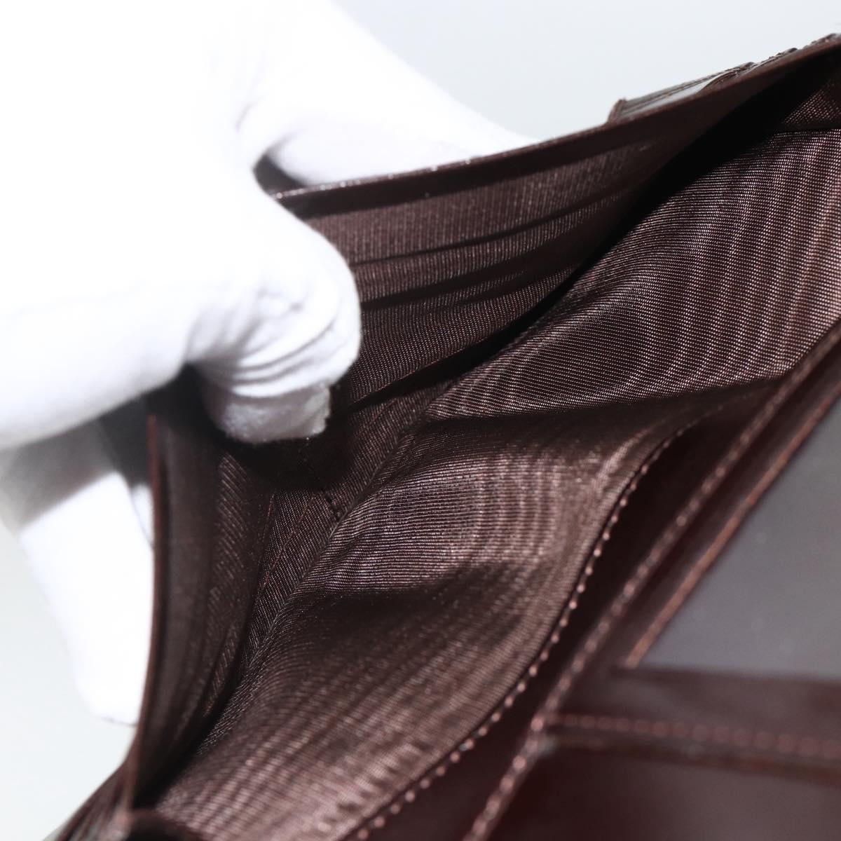 FENDI Zucca Canvas Long Wallet Black Brown Auth am11162A