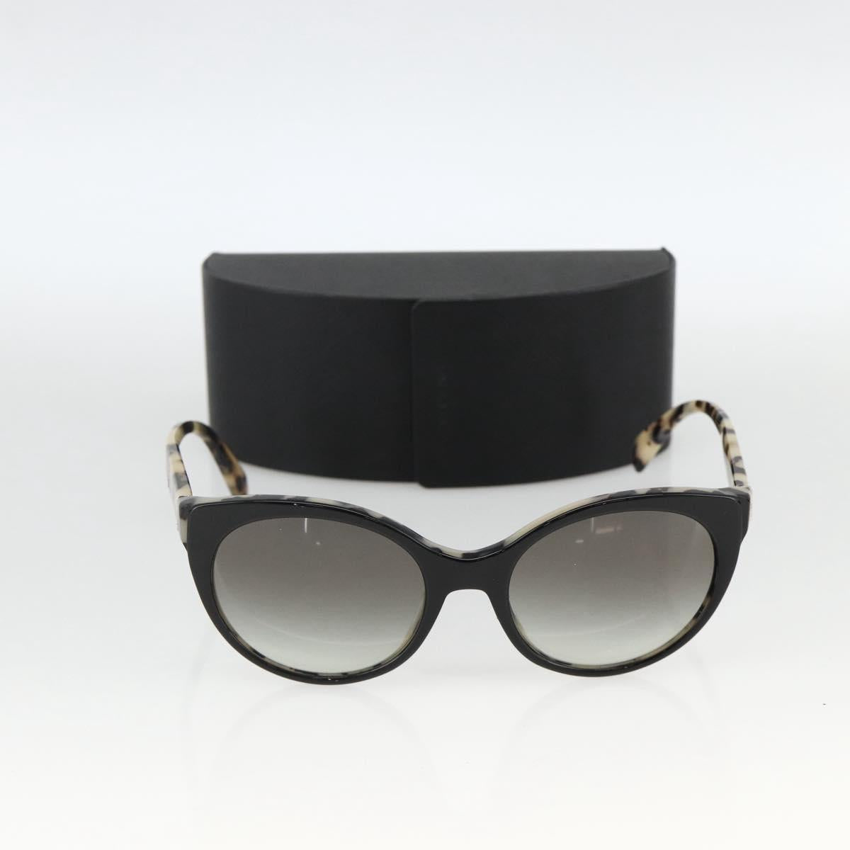PRADA Leopard Sunglasses Plastic Black Auth am11163A