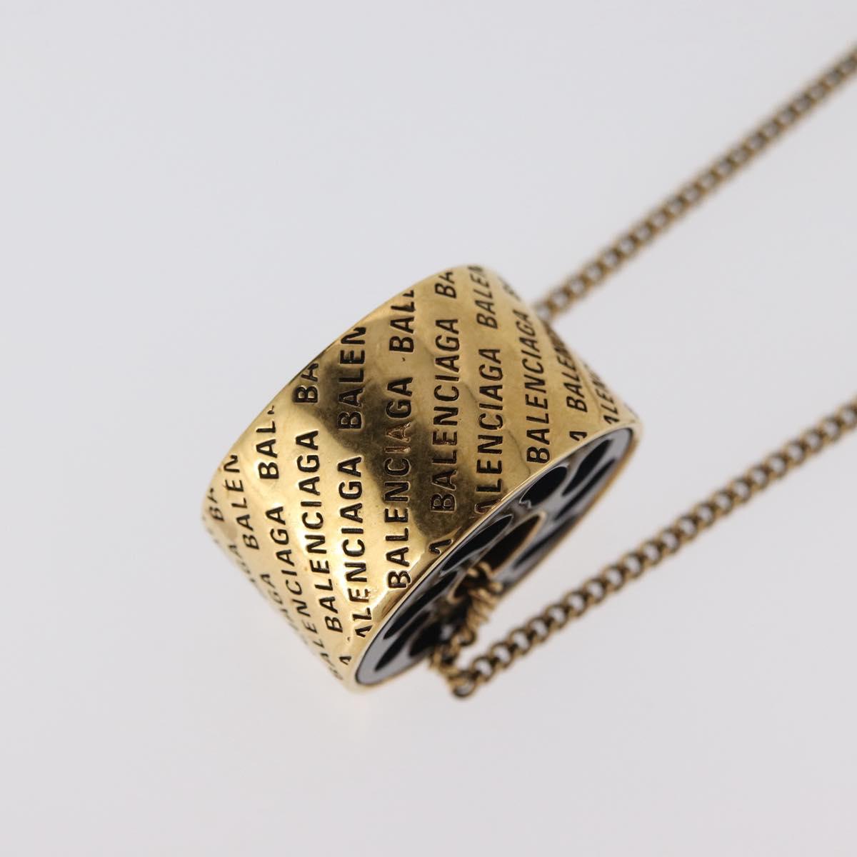 BALENCIAGA Necklace metal Gold Auth am11164V