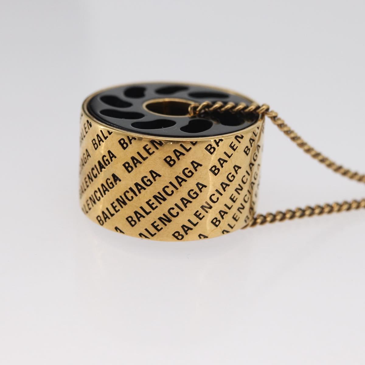 BALENCIAGA Necklace metal Gold Auth am11164V