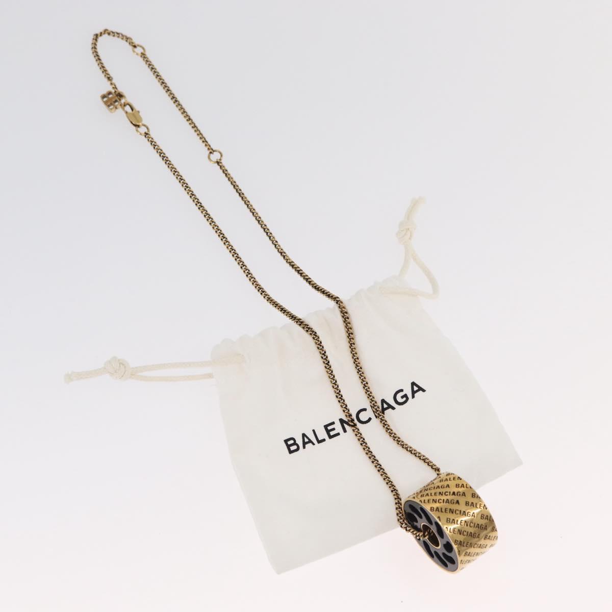 BALENCIAGA Necklace metal Gold Auth am11164V
