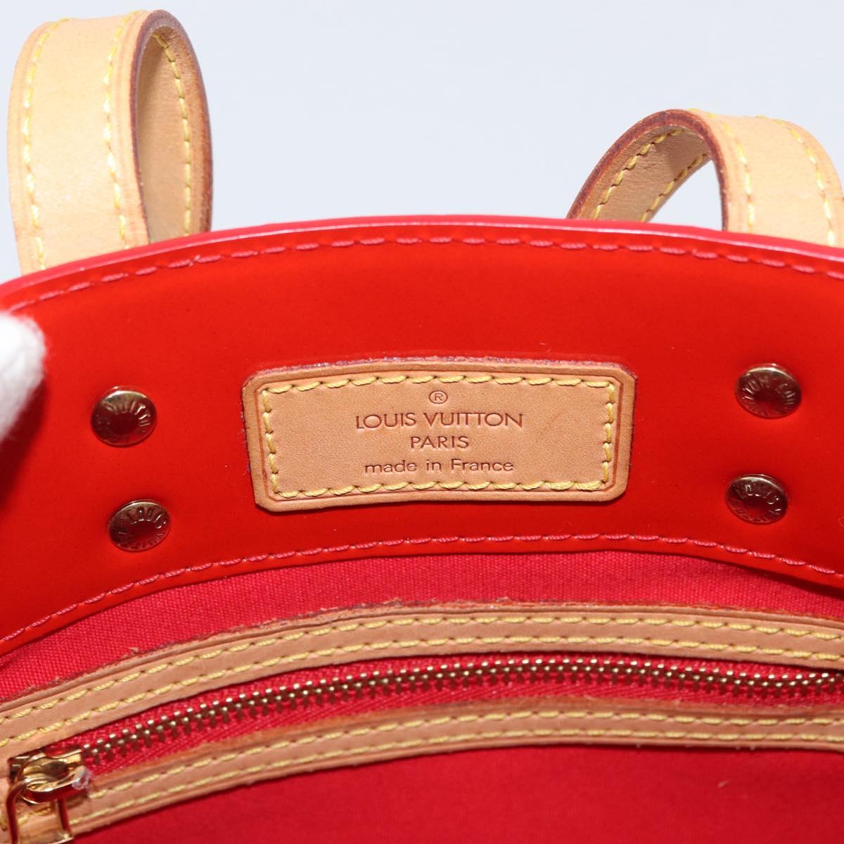 LOUIS VUITTON Monogram Vernis Reade PM Hand Bag Red Rouge M91088 Auth am11167A