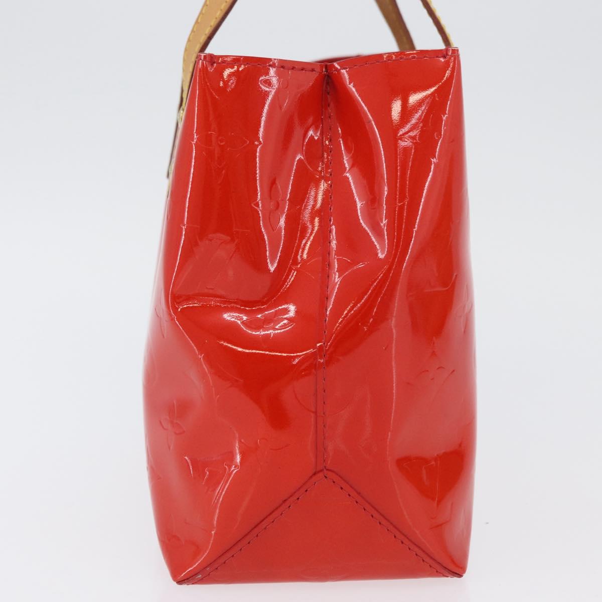 LOUIS VUITTON Monogram Vernis Reade PM Hand Bag Red Rouge M91088 Auth am11167A