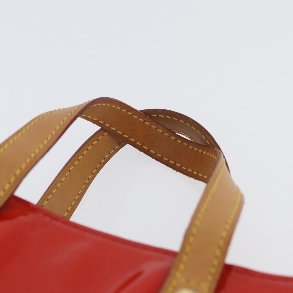 LOUIS VUITTON Monogram Vernis Reade PM Hand Bag Red Rouge M91088 Auth am11167A