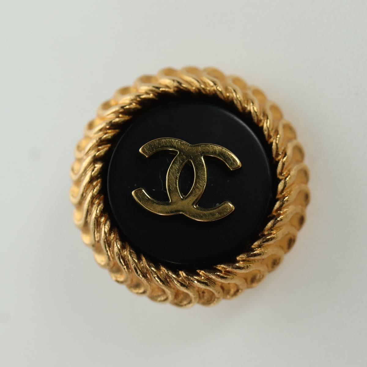 CHANEL COCO Mark Earring metal Gold CC Auth am11179M