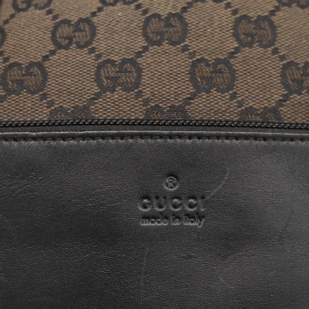 GUCCI GG Canvas Tote Bag Black Silver 019 0402 1705 Auth am11183A