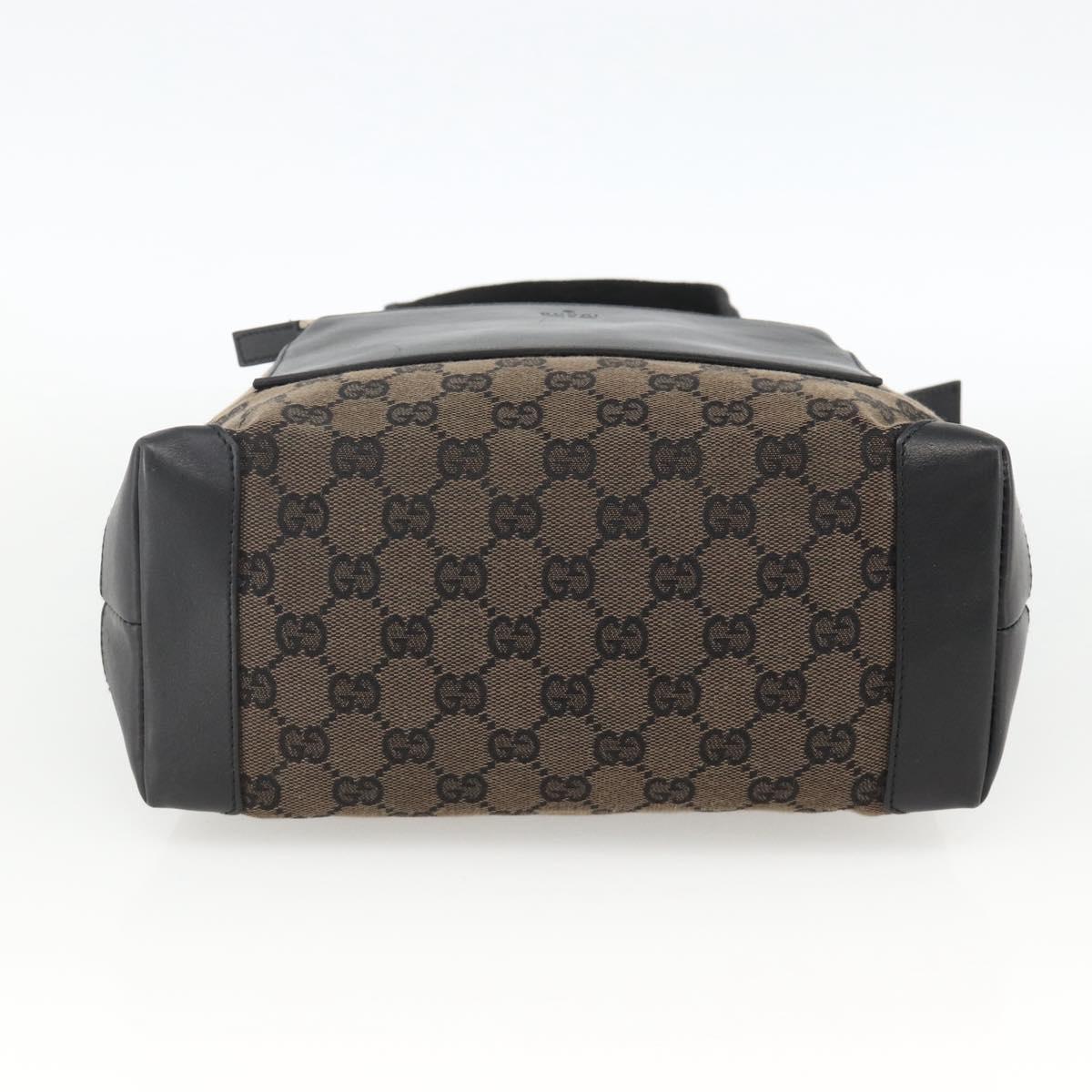 GUCCI GG Canvas Tote Bag Black Silver 019 0402 1705 Auth am11183A