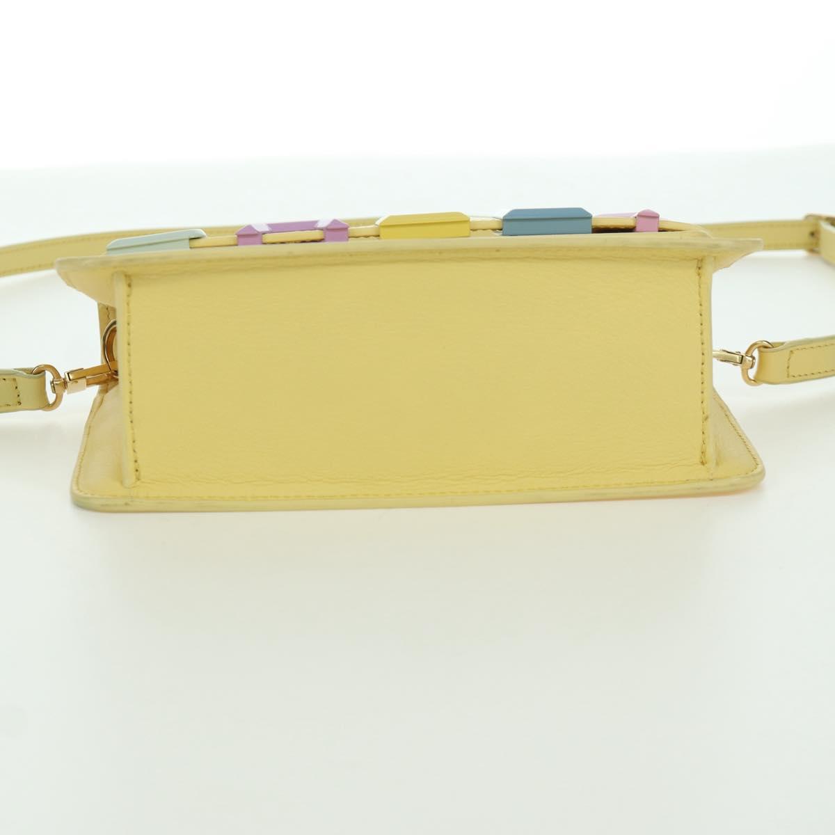 BALLY BALLY Logo Limited To 30 Items Bag Leather Gold Yellow Auth am11184SM