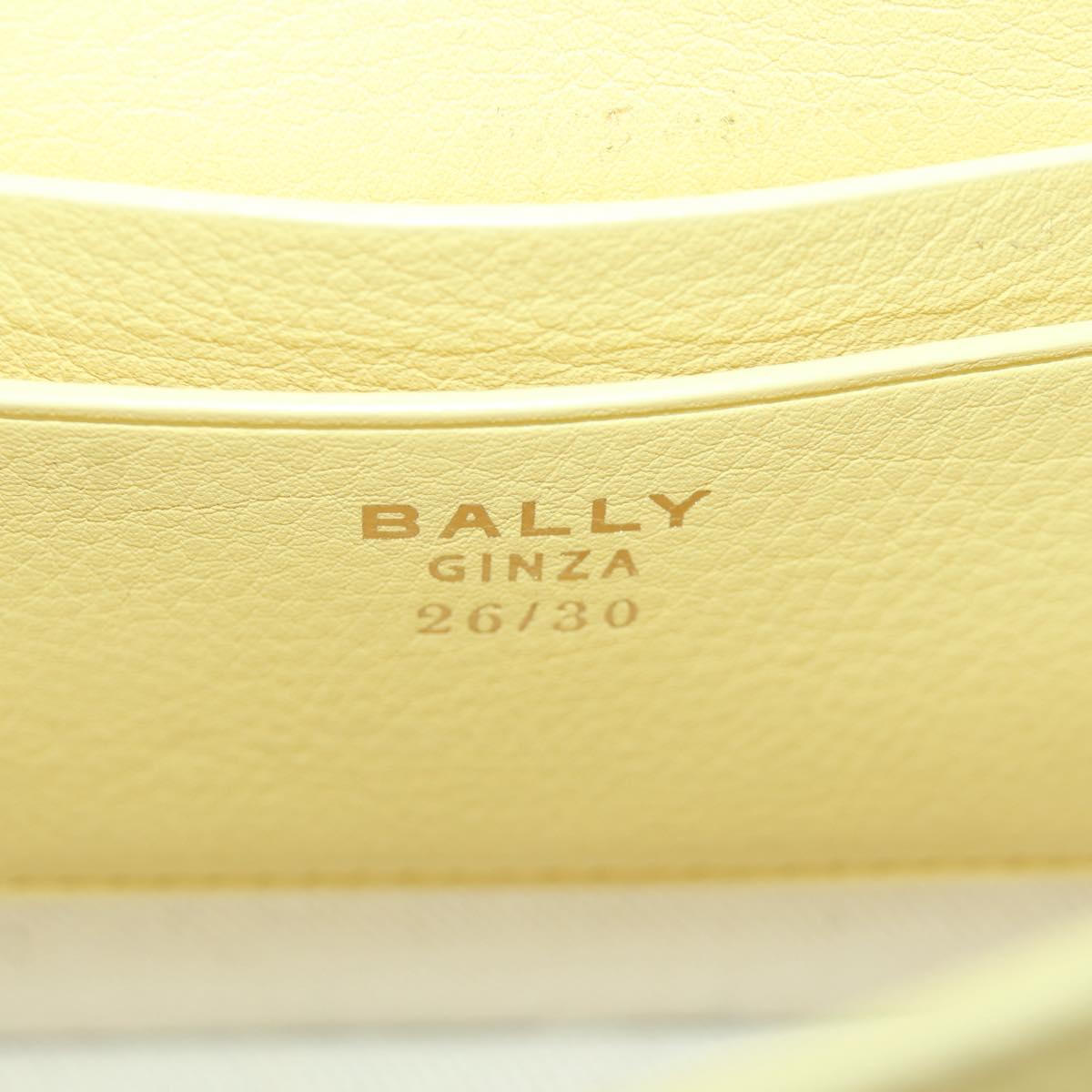 BALLY BALLY Logo Limited To 30 Items Bag Leather Gold Yellow Auth am11184SM