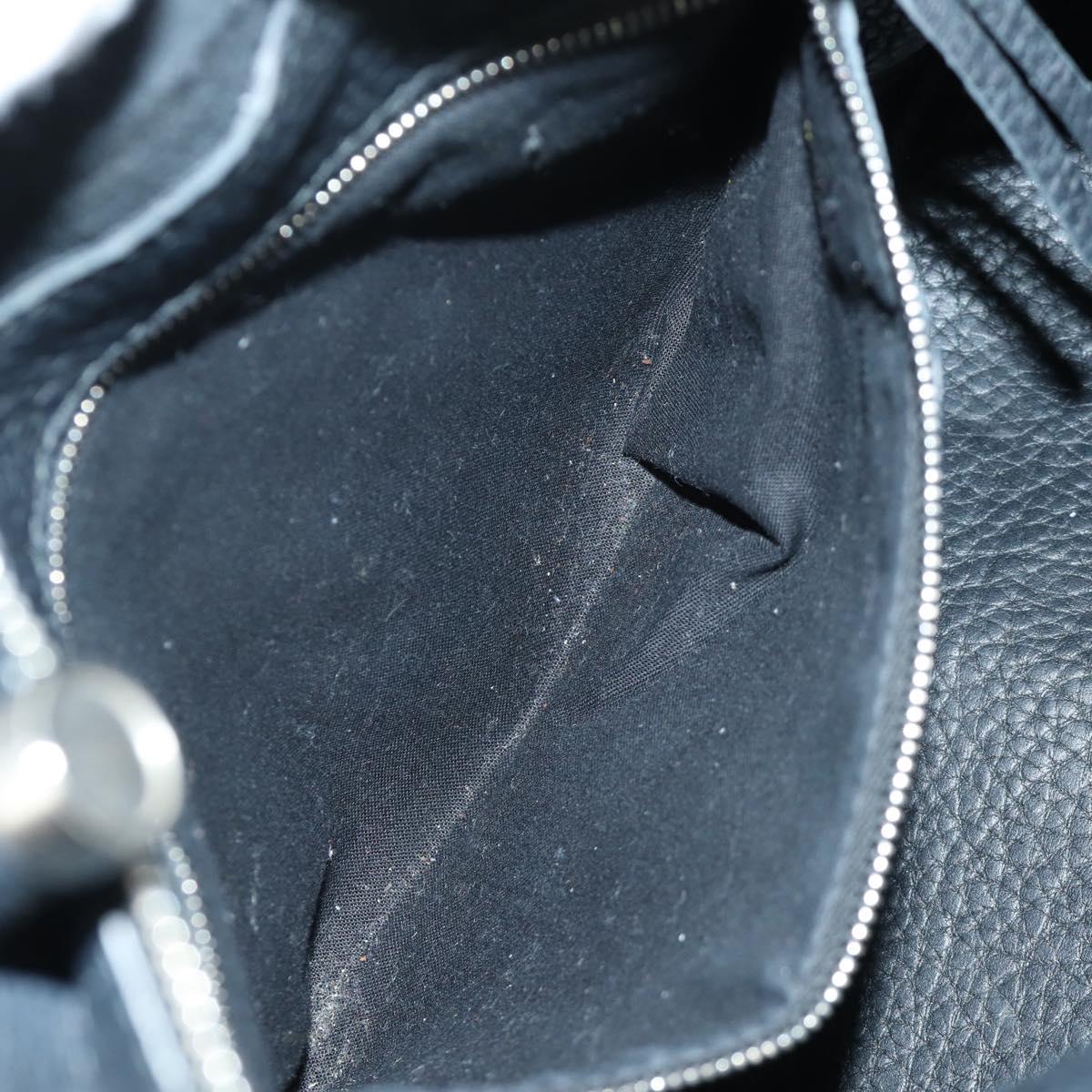 BALENCIAGA Blackout City Hand Bag Leather 2way Black Silver 443514 am11187SAM