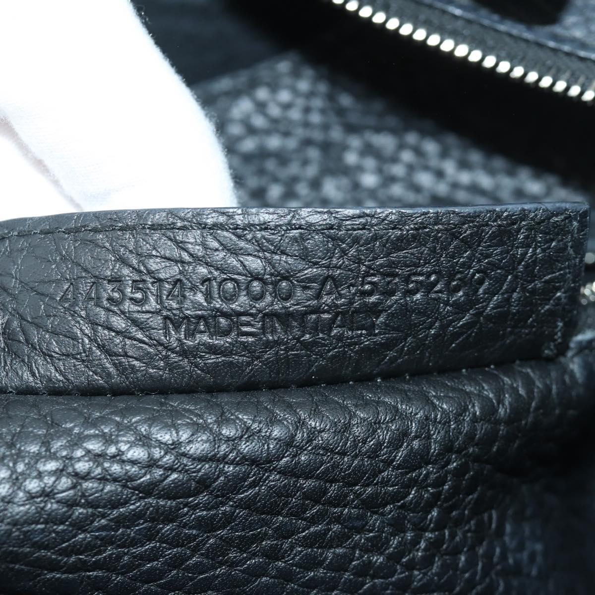 BALENCIAGA Blackout City Hand Bag Leather 2way Black Silver 443514 am11187SAM