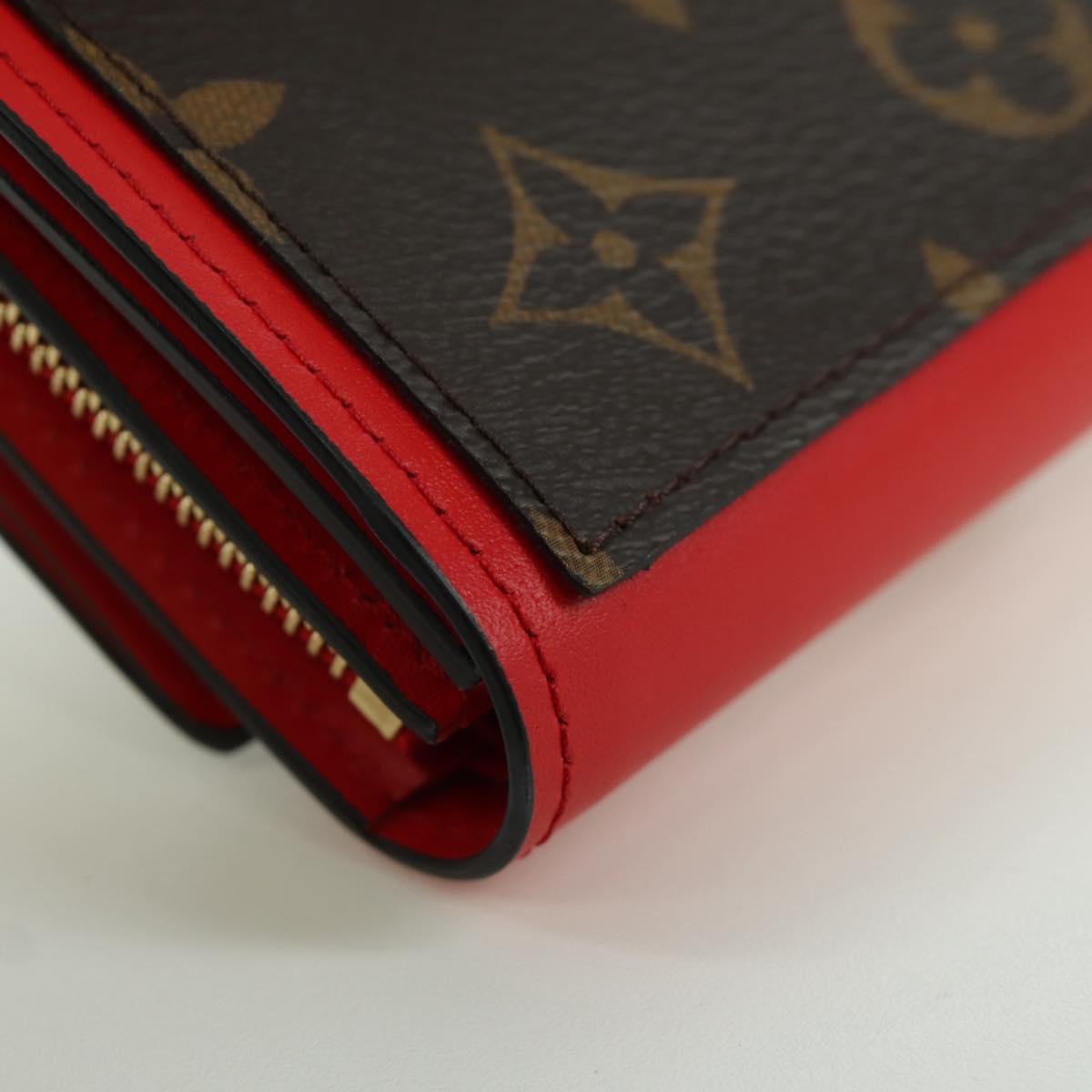 LOUIS VUITTON Monogram Portefeuille Flore Compact Wallet M64587 LV Auth am11190M