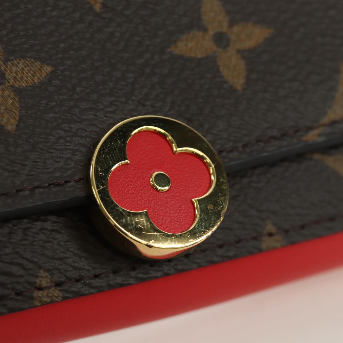LOUIS VUITTON Monogram Portefeuille Flore Compact Wallet M64587 LV Auth am11190M