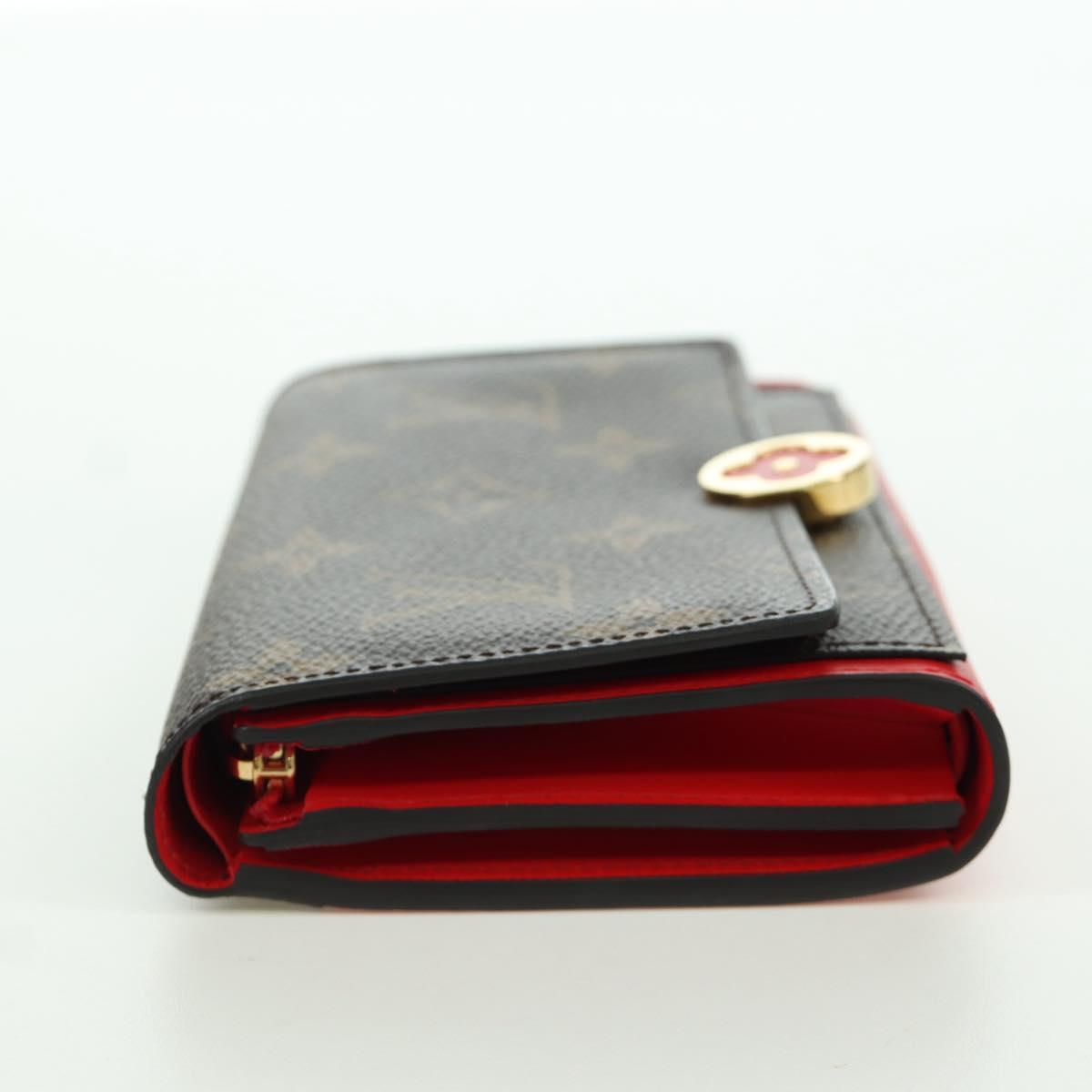 LOUIS VUITTON Monogram Portefeuille Flore Compact Wallet M64587 LV Auth am11190M