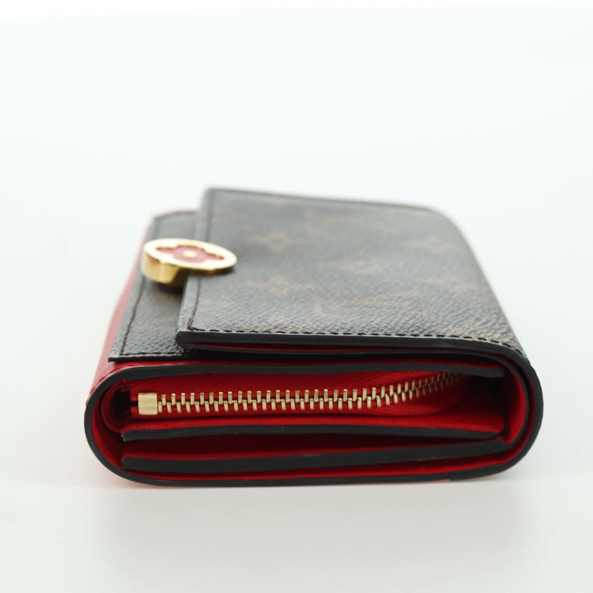 LOUIS VUITTON Monogram Portefeuille Flore Compact Wallet M64587 LV Auth am11190M