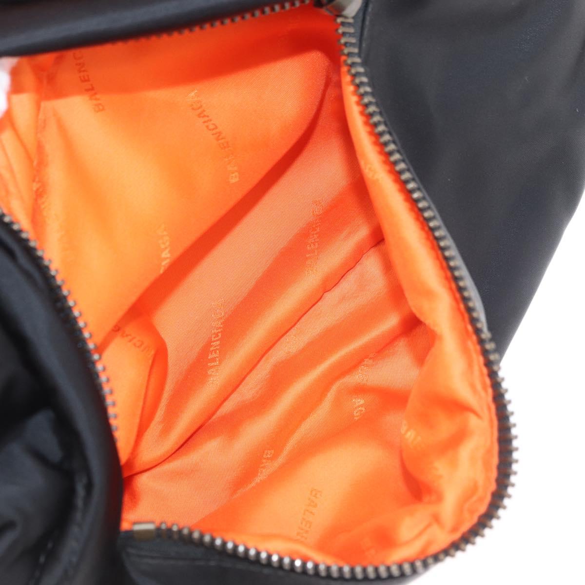 BALENCIAGA Body Bag Nylon Black 661862 Auth am11295