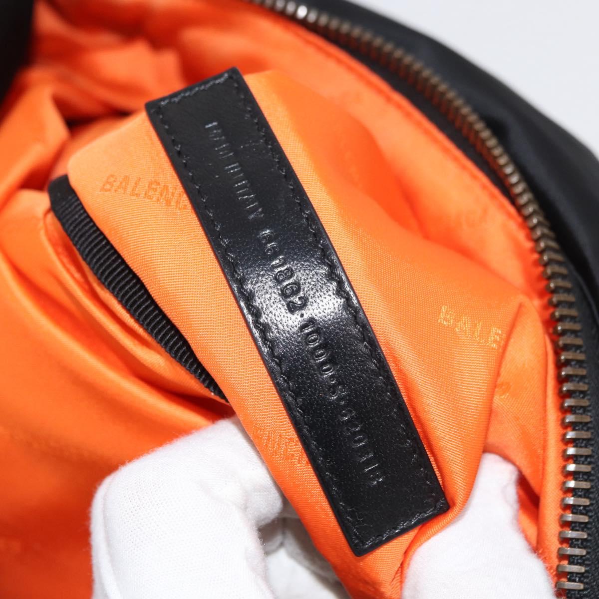 BALENCIAGA Body Bag Nylon Black 661862 Auth am11295