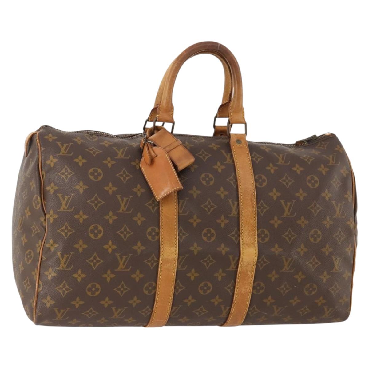 LOUIS VUITTON Monogram Keepall 45 Boston Bag M41428 LV Auth am11297